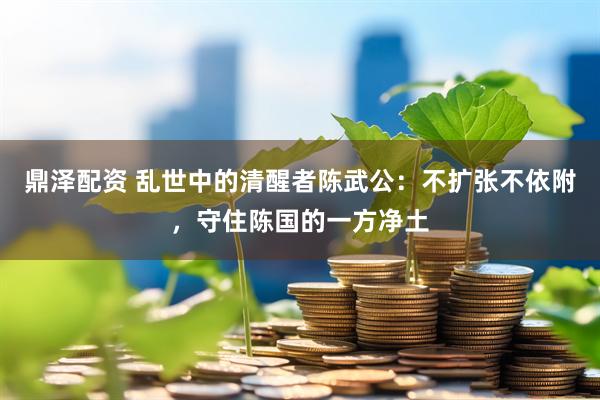 鼎泽配资 乱世中的清醒者陈武公：不扩张不依附，守住陈国的一方净土